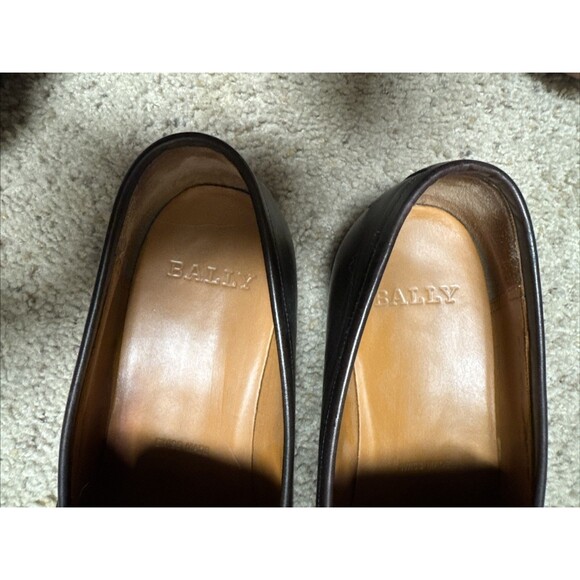 BALLY Men\'s Slip-on Brown Black Leather Loafer Sz US 10.5 main image 6